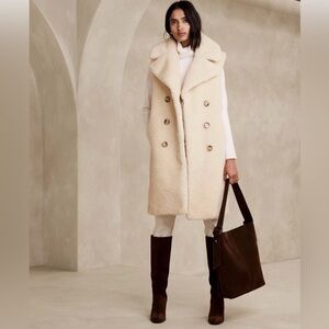 Banana Republic Cora Sherpa Wool Vest
